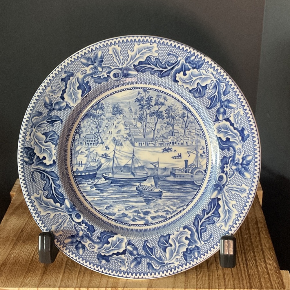 Blue and White Decorative Plate